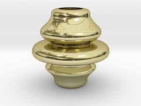 3.58inch Rounded Finial in 18k Gold Plated Brass