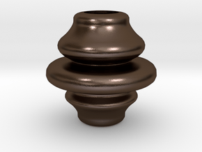 3.58inch Rounded Finial in Polished Bronze Steel