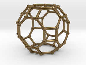 0287 Great Rhombicuboctahedron V&E (a=1cm) #002 in Polished Bronze