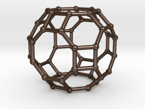 0287 Great Rhombicuboctahedron V&E (a=1cm) #002 in Polished Bronze Steel