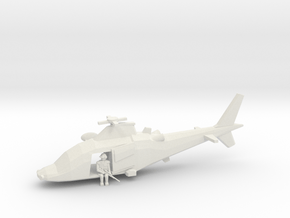 10mm (1/144) Agusta-Westland A109LUH (doors Open,  in White Natural Versatile Plastic