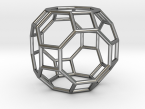 0286 Great Rhombicuboctahedron E (a=1cm) #001 in Fine Detail Polished Silver