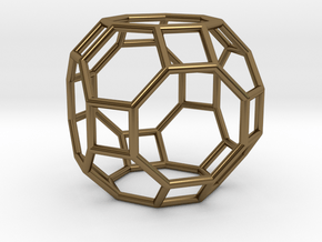 0286 Great Rhombicuboctahedron E (a=1cm) #001 in Polished Bronze