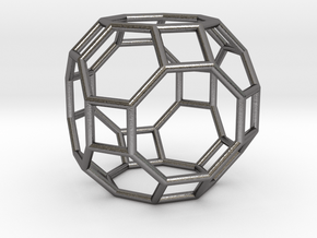 0286 Great Rhombicuboctahedron E (a=1cm) #001 in Polished Nickel Steel