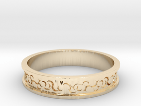 Curls Ring in 14k Gold Plated Brass