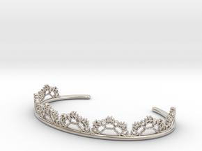 Open Lace Cuff - small in Rhodium Plated Brass