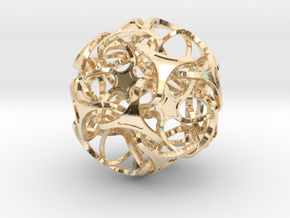 DODECA  ICOSA 75mm in 14K Yellow Gold