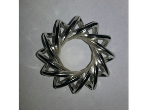 4 Concentric Impossible Triangles 1" in Polished Silver
