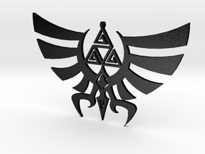 Triskele Hyrule Crest Pendant in Matte Black Steel