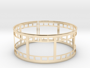 Film Strip Ring in 14k Gold Plated Brass