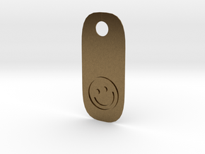 Happy Tag in Natural Bronze