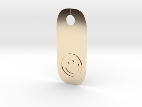 Happy Tag in 14k Gold Plated Brass