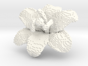 Lily Flower 1 Block - M in White Processed Versatile Plastic
