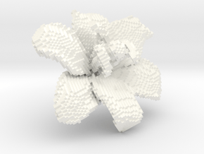 Lily Flower 1 Block - S2 in White Processed Versatile Plastic
