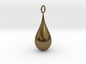 Drop 1 B Pendant B in Polished Bronze