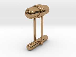 Cufflink Style 11 in Polished Brass