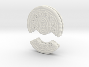 Flash Memory Stick Oreo Cookie Case in White Natural Versatile Plastic