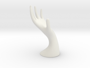 Hand Ring Holder  in White Natural Versatile Plastic