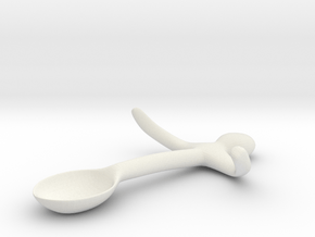 Spoon in White Natural Versatile Plastic