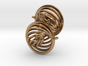 Concentric Earrings in Polished Brass