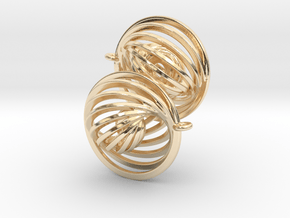 Concentric Earrings in 14k Gold Plated Brass