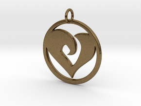 Heart Amulet in Natural Bronze