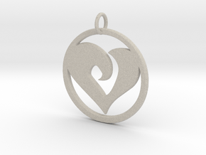 Heart Amulet in Natural Sandstone