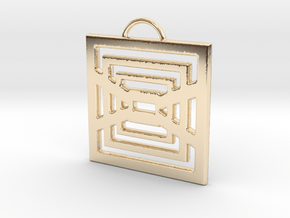 Endlessly Square Pendant in 14K Yellow Gold