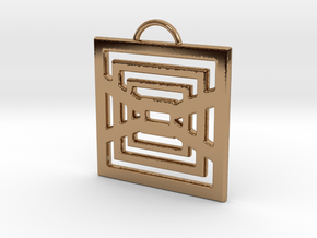 Endlessly Square Pendant in Polished Brass