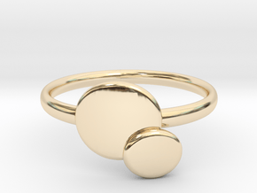 Double O ring (Large) in 14k Gold Plated Brass