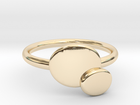 Double O ring size Medium in 14k Gold Plated Brass
