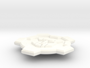 Wrecker Button - Single in White Processed Versatile Plastic