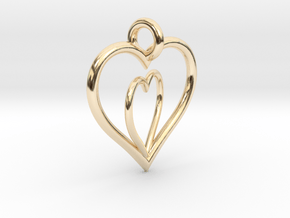 Love Hearts in 14k Gold Plated Brass