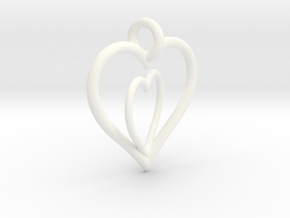 Love Hearts in White Processed Versatile Plastic