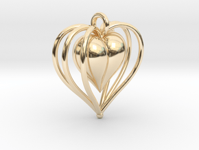 Hearts Cage in 14K Yellow Gold