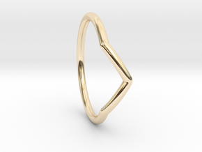 V ring (small) in 14k Gold Plated Brass