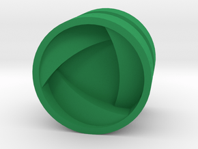 SHIELD_1814CS_LEFT - LEGO-compatible Custom Rims in Green Processed Versatile Plastic