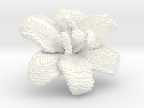 Lily Flower 1 Block - XL in White Processed Versatile Plastic
