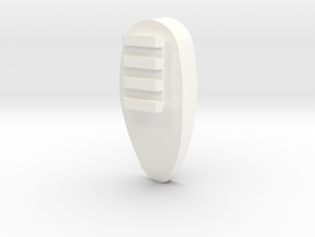 One World Shoulder Pad in White Processed Versatile Plastic