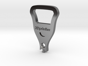 Bottle Opener - 3Dprintler  in Fine Detail Polished Silver