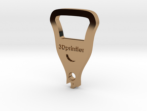 Bottle Opener - 3Dprintler  in Polished Brass