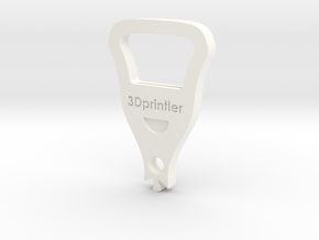 Bottle Opener - 3Dprintler  in White Processed Versatile Plastic