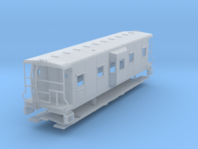Sou Ry. bay window caboose - Round roof - O scale in Tan Fine Detail Plastic