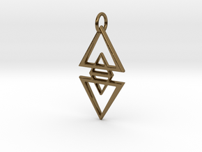 Geo Gothic Pendant in Polished Bronze