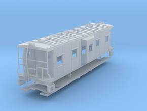 Sou Ry. bay window caboose - Hayne Shop - S scale in Tan Fine Detail Plastic