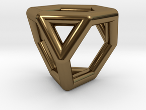 0289 Truncated Tetrahedron E (a=1cm, fc) #004 in Polished Bronze