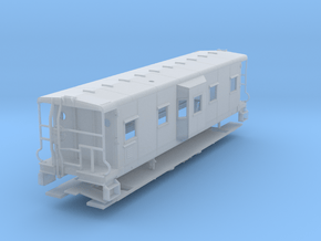 Sou Ry. bay window caboose - Round roof - S scale in Tan Fine Detail Plastic