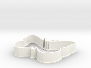 Butterfly cookie cutter in White Processed Versatile Plastic
