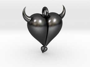 Evil Heart in Polished and Bronzed Black Steel