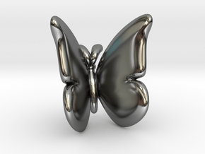 Butterfly 1 - L in Fine Detail Polished Silver